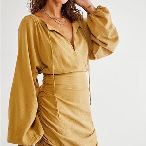 Free People The Only One Mini Dress in Caramel